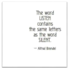 When Silence is Golden