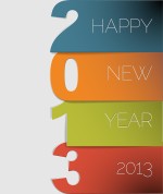 Happy New Year 2013 vector card